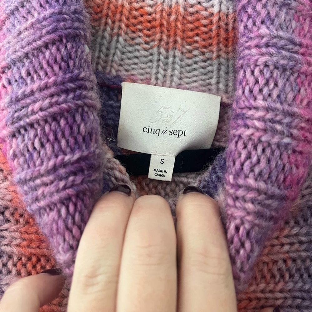 cinq a sept Multicolor Women's Turtleneck Sweater